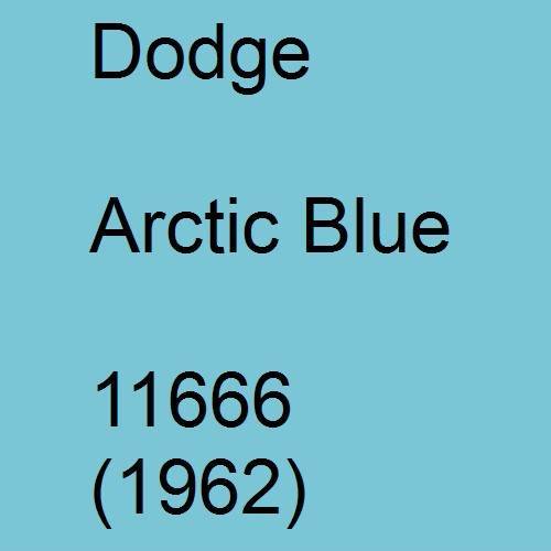 Dodge, Arctic Blue, 11666 (1962).